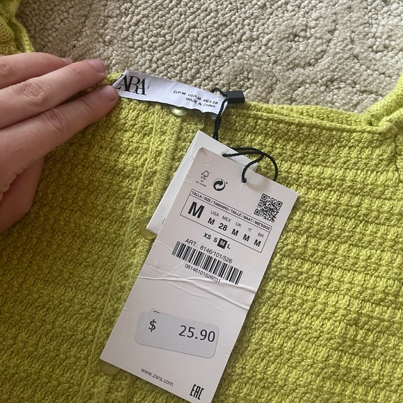 NWT Knit zara crop top - Picture 2 of 2